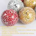 6 Pcs Decorative Balls for Bowls, 2.4 Inch Mosaic Sphere Balls Decorative, Mosaic Glass Orbs Centerpiece Balls Decoration for Vases Dining Table Home Living Room