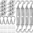 YOFIT 80 Pcs Shade Sail Hardware Kit 6 inch for Triangle Rectangle Sun Shade Sail Installation, 304 Grade Stainless for Garden Outdoors