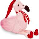 Bearington Pluma The Festive Flamingo Stuffed Animal, Christmas Flamingo, 8.5 Inch Flamingo Christmas Decoration, Ideal Holiday Stuffed Animal Gift for Toddlers, Kids & Teens