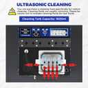 V311 GDI Fuel Injector Cleaner Machine Gasoline Fuel System Injection Cleaning Tester 6-Cylinder Test for EFI/FSI Injectors, Heated Ultrasonic Cleaner Kit with 7 Core Functions for Motorcycle Vehicle