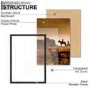 A PLUS MAX 15x21 Picture Frame Set of 3 Black Light Weight Wall Mount