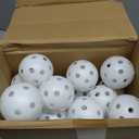 Tanlade 36 Pack Baseball Practice Balls Plastic Training Balls Lightweight Hollow Softballs with a Drawstring Bag for Hitting, 2.91 in Baseball Batting Training Pitching Indoor Outdoor Use (White)