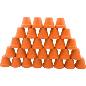 Mini Terracotta Pots Small Clay Flower Pots for Succulents, Cactus, DIY Crafts, Fairy Garden, School Projects, Mini Planters, Set of 30 (Classic Cylinder, 1.8 Inch)