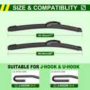 QUALITY 26in + 17in Premium All-Season Windshield Wiper Blades for Original Equipment Replacement(Set of 2)