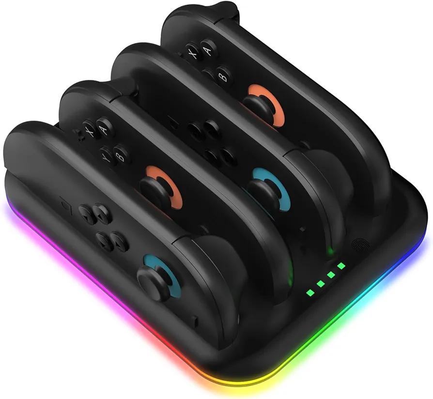 TCMOT Charging Dock Compatible with 2025 Nintendo Switch 2 for Joy Con Model Controller with LED Indication, Charger Stand Station with Charging Cable TCMOT Charging Dock Compatible with 2025 Nintendo Switch 2 for Joy Con Model Controller with LED Indication, Charger Stand Station with Charging Cable