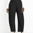 Ugerlov Womens Barrel Ankle Pants Quick Dry Lightweight Hiking Pants Wide Leg High Waisted Baggy Trousers with Pockets (Black, S)