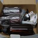 JANXIN Shampoo and Conditioner Dispenser Set of 3 for Wall Mount, 16.9 fl oz Drill Free Shower Soap Bottles with Labels, Refillable Body Wash Dispensers for Bathroom Decor (Amber Bottles + Black Pumps)