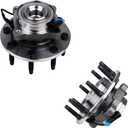 KUSATEC 515098 2Pack Front Wheel Bearing and Hub Assembly Fit for Chevy Silverado Suburban 2500 3500 2007-2013, for GMC Sierra Yukon XL 2500 3500 2007-2013, Hummer H2 2008 2009, 8 Lug Bolts w/ABS