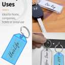 Uniclife 200 Pieces Key Tags 2 Inch Plastic Key Chain Tags with Ruled Blank Paper Labels Transparent Covers and Split Rings Sturdy Item Identifiers, 8 Colors