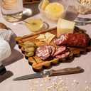 3 Pcs Acacia Wood Scalloped Cutting Board Set, Decorative Cutting Boards Bread Charcuterie Board for Cottagecore Kitchen Grandmillenial Decor Cheese Meat Fruit Bread Chopping Blocks (Classic Style)
