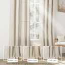 Natural Linen Curtains 108 Inch Length 2 Panels for Living Room Bedroom, Light Filtering Sheer Curtains 108 Inches, Neutral Modern Grommet Semi Sheer Soft Privacy Drapes Beige
