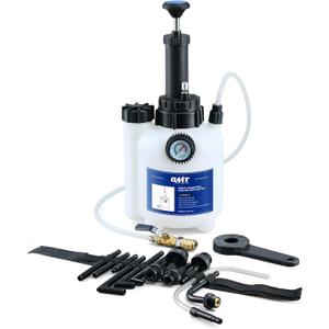 Orion Motor Tech Transmission Fluid Pump, 3L Transmission Filler Pump with 12pc ATF Aluminum Adapters, Manual Transmission Fluid Transfer Pump with Pressure Gauge, Transmission Dispenser Oil Pump Tool