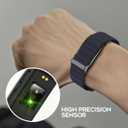 Smart Bracelet Activity Fitness Tracker, Health Wristband, Screenless Ultra Lightweight 17g Wearable 24/7 BP Health Monitor, 100+ Modes, Improve Sleep, Heart Rate Tracking for Women Men Free App