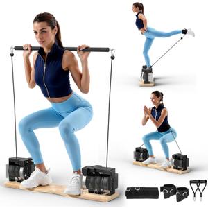 Home Gym Equipment All-in-One Portable Workout Machine for Full-Body Strength Training, Compact Home Fitness System
