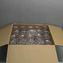 Baderke 24 Set Plastic Coquito Bottles 32 oz Plastic Clear Wine Bottles with Caps and Tags for Home Brewing Wedding Party Favors(Gold)