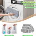 ZJSYJJ Wall Mop and Bucket Set: Wringing Wall Scrubber for Bathroom Cleaning Floor Mop with Spinner for Kitchen Lovely Gift for Women 6 Reusable Pads (15.72'' Mop Head Gray)