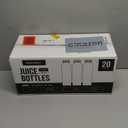 DECADORN 16oz 20pcs Juice Bottles With Caps - MADE IN USA Juice Containers With Lids For Fridge - Juicer Bottles With Tamper Evident Caps, Shatterproof, BPA-Free, Leak proof, Disposable & Recyclable