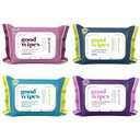 goodwipes Flushable Butt Wipes Made with Vitamin E & Aloe - Soft & Gentle Wet Wipe Dispenser for Home Use, Septic & Sewer Safe - Largest Adult Toilet Towelettes - Variety Pack, 240 Count (4 Packs)