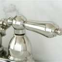 Kingston Brass KB1606AL Heritage 4-Inch Centerset Lavatory Faucet with Metal Lever Handle, Polished Nickel