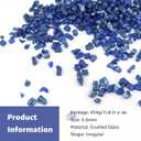 LePe Crushed Glass for Crafts,Metallic Colored,Glitter,Broken Fire- Glass for Resin Art Crafts,Vase,Bars,Fishtank,Garden Decoration, 1 Pounds Jar 6-9mm(Blue)