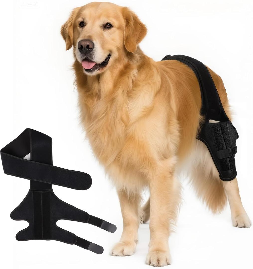 Lqyom Dog Knee Brace for ACL Tear Adjustable ACL Knee Brace for Dogs Front or Rear Leg, Large