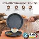 SENSARTE Nonstick Saucepan with Lid, 1.5 Quarts Small Pot with Swiss Granite Coating, Stay-cool Handle, Multipurpose Handy Sauce Pot Small Kitchen Cooking Pot, Induction Comptable, PFOA Free
