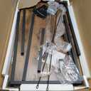 ODK 40 Inches Computer Desk for Home Office, Office Table for Small Spaces, Writing Desk with Headphone Hooks, Rustic Brown