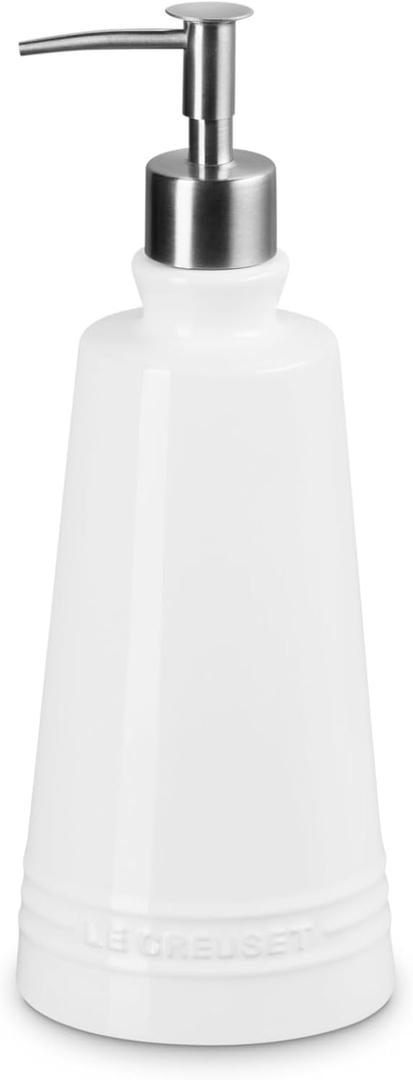 Le Creuset Stoneware Signature Soap Dispenser, 20 oz., White