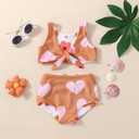 WASAIGOOD Newborn Baby Girl Two Piece Swimsuit Floral Knotted Swim Top and Bottom Tankini Bikini Set Infant Bathing Suit Girl (18-24 Months)