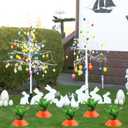 12 Set Easter Carrot Yard Decorations Plastic DIY Carrot Garden Stake Realistic Patio Lawn Carrots Sign for Home Spring Outdoor Decoration Easter Game Supplies