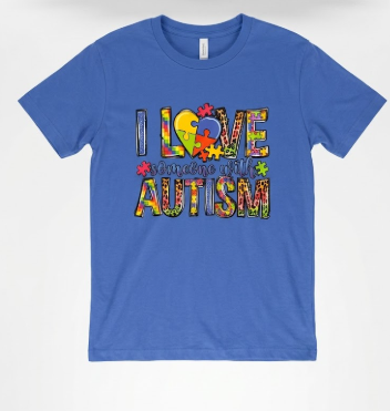 I Love Someone With Autism Shirt, Blue, 2XL