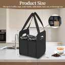 Foyego 4 Cup Drink Carrier with Handle, Reusable Cup Carriers for Drinks, Portable Foldable Insulated Coffee Cup Drink Holder for Delivery and Caddy