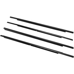 4Pcs Car Outside Window Weatherstrip Seal Belt Moulding Trim fits for Mitsubishi Outlander 2006-2012, Black, Waterproof, Dust & Wind Protection, Easy Snap-On Install