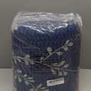 Exclusivo Mezcla Reversible Boho Quilts Queen Size, Navy Bedspreads Lightweight Coverlet All Season Flowers Quilt Bedding Set with Printed Floral Pattern (1 Quilt, 2 Pillow Shams) Queen (92"x96"), Floral Navy