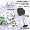 22 in Mini Mahjong Mat for Travel Portable Mahjong Game Mat with 4 Pcs Mahjong Tile Shufflers, Non-Slip Rubber Backing, Foldable Surface & Carry Bag (Lavender)