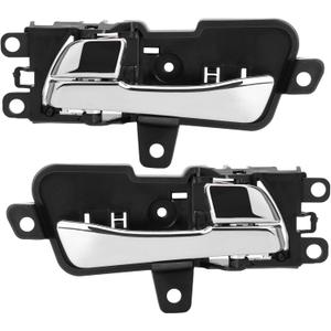 X4XZ Interior Inside Chrome Door Handle Front or Rear Left & Right/Driver & Passenger Side Fits for 2011-2015 Hyundai Sonata Replaces 826103S010 82610-3S010 826203S010 82620-3S010