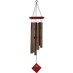 Woodstock Chimes Pluto Wind Chime for Outside 27" Bronze Small, Light Airy Sound for Outdoor Garden, Patio, Porch Decor, Encore Collection DCB27