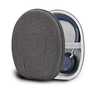 Geekria Shield Case Compatible with Jabra Evolve2 75, Evolve2 65, Evolve2 55, Evolve2 50, Elite 45h, Replacement Protective Hard Shell Travel Carrying Bag with Cable Storage (Dark Grey)