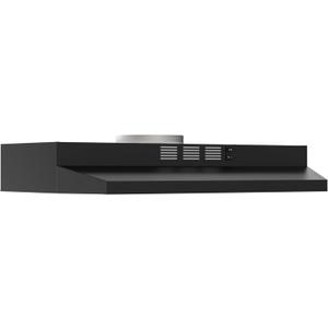 FIREGAS Black Range Hood 30 inch Under Cabinet, Ducted/Ductless Convertible Kitchen Hood, Stainless Steel Stove Vent Hood with 2 Speed Exhaust Fan, Rocker Button Control, 300 CFM Powerful Suction