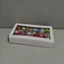 Amooca Christmas Colorful Glass Balls Decoration Festival Party Home Decors Holiday Xmas Tree Hanging Ornaments Set 18pc 1.6in Small Colorful Floral Printings