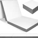 Triple Fold Sponge Mattress, 3 Inch Portable Floor Bed, Collapsible and Washable Cover, Ideal for Travel, Camping & Yoga (Small Single)