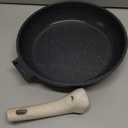 CAROTE Non Stick Frying Pan Skillet, Omelet Pan, Healthy Non Toxic Granite Chef Pan, Induction Compatible Egg Frying Pan with Heat-Resistant Handle, PFOA-Free,Black, 10"