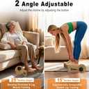 HOTWAVE Slant Board for Calf Stretching with Foot Massage Roller, Calf Stretcher Slant Board for Exercise, Portable Adjustable Bamboo Incline Slantboard for Ankle Knees Leg Physical Therapy Equipment