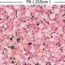 WOLADA Flower Wall Backdrop Pink Rose Floral Photography Backdrop Ideal for Wedding Valentine's Day Girl's Party Portrait Photo Shoots Bridal Showers Studio Props 7x5FT 11990
