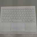 Harvopu Compatible for iPad 11th 10th Generation Case with Keyboard, Folio Cover with Pencil Holder, Multi-Touch Trackpad, 7 Color Backlit, Detachable Keyboard for iPad (A16) 11th/10th Gen (White)