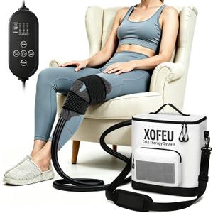 Ice Machine for Knee After Surgery, Program Timer Cold Therapy for Knee Replacement, FSA Eligible HSA, 19Qt Portable Cryotherapy System for Recovery, Quiet Working, Pain Relief, Reduce Swelling