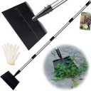 Garden Cleaning Shovel, 67 inch Adjustable Long Handle Flat Shovel, Multifunctional Stainless Steel Heavy Duty Floor Scraper Outdoor Remove Tool for Weeding Digging Lawn Edging