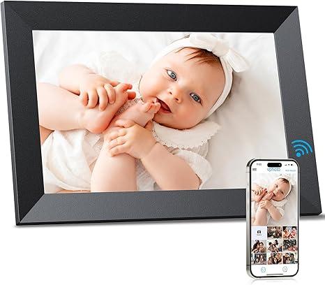 Digital Picture Frame WiFi 10.1inch Smart Digital Photo Frame,Electronic Digital Picture Frames Load from Phone,1280x800 HD IPS Touch ScreenShare Photo/VideoWeather/Clock/Alarmvia Free APPBlack