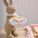 Mud Pie Easter Woven Resin Bunny Tray Sitter