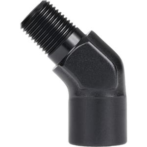 1/8 NPT Female to 1/8 NPT Male 45 Degree Fitting Adapter Coupler Union Aluminum Black